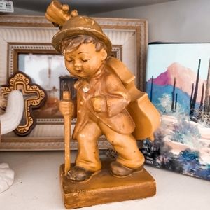 Vintage Boy with violin ceramic figurine